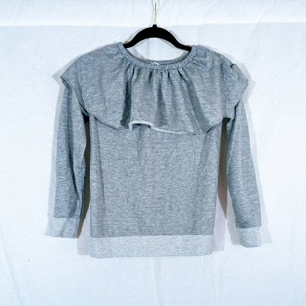 Splendid Light Gray Long Sleeve Sweatshirt Top Size 12